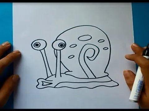 Como dibujar a Gary paso a paso - Bob esponja | How to draw Gary ...