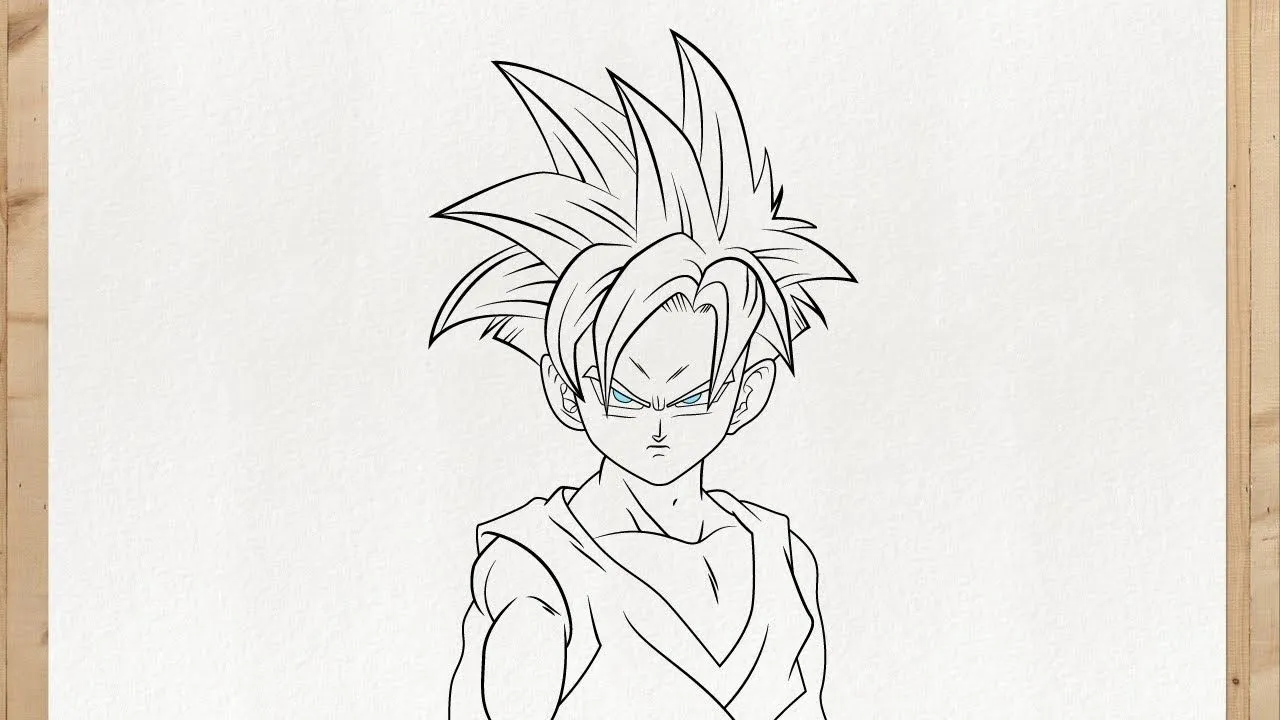 Como dibujar a GOHAN SSJ (Super Sayan - Dragon Ball) paso a paso, fácil y  rápido - YouTube