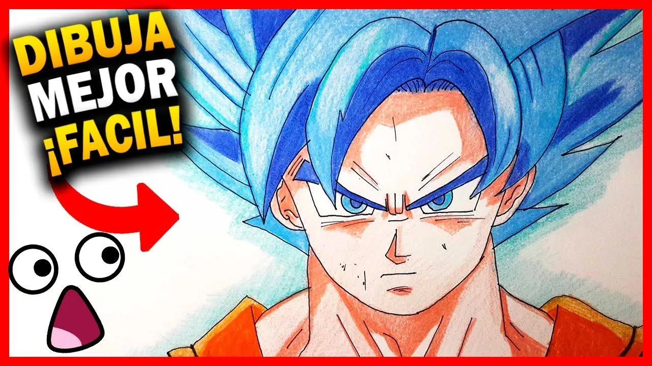 Como dibujar a Goku dios AZUL paso a paso [El Dibujante] - YouTube