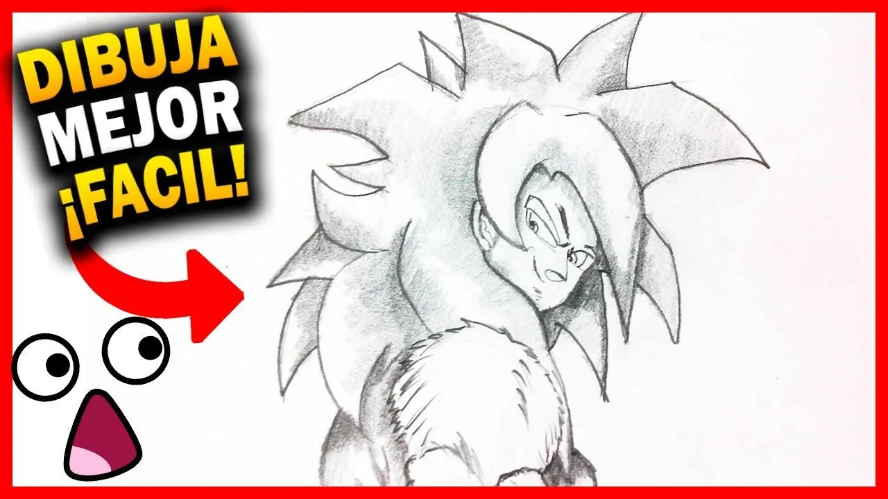 Como dibujar a goku SSJ4 paso a paso [El Dibujante] - YouTube