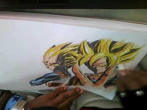 como dibujar a goku y vegeta