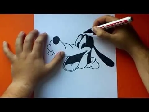 Como dibujar a Goofy paso a paso - Disney - PintayCrea.over-blog.com