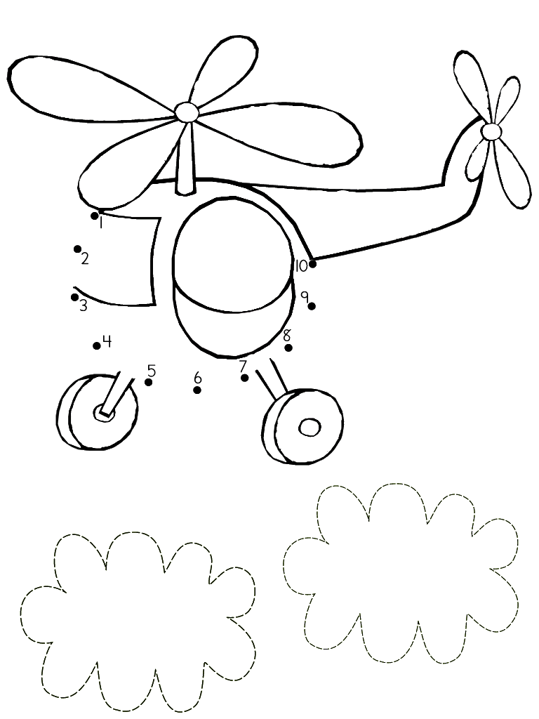 HAY QUE DIBUJAR UN HELICÓPTERO Y PRACTICAR LOS NÚMEROS DEL 1 AL 10 ...