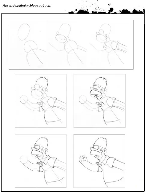 Como dibujar a homero Simpsons - Imagui