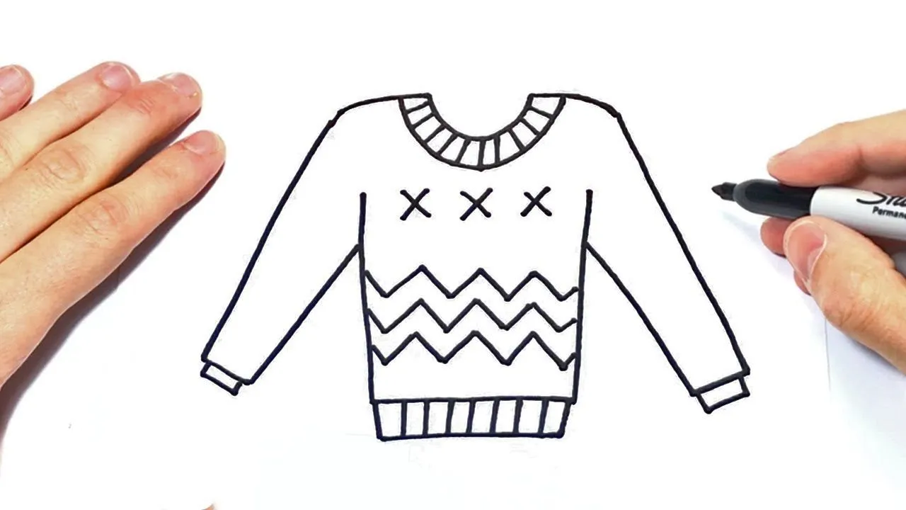 Como dibujar un Jersey o Sueter | Dibujar Ropa - YouTube