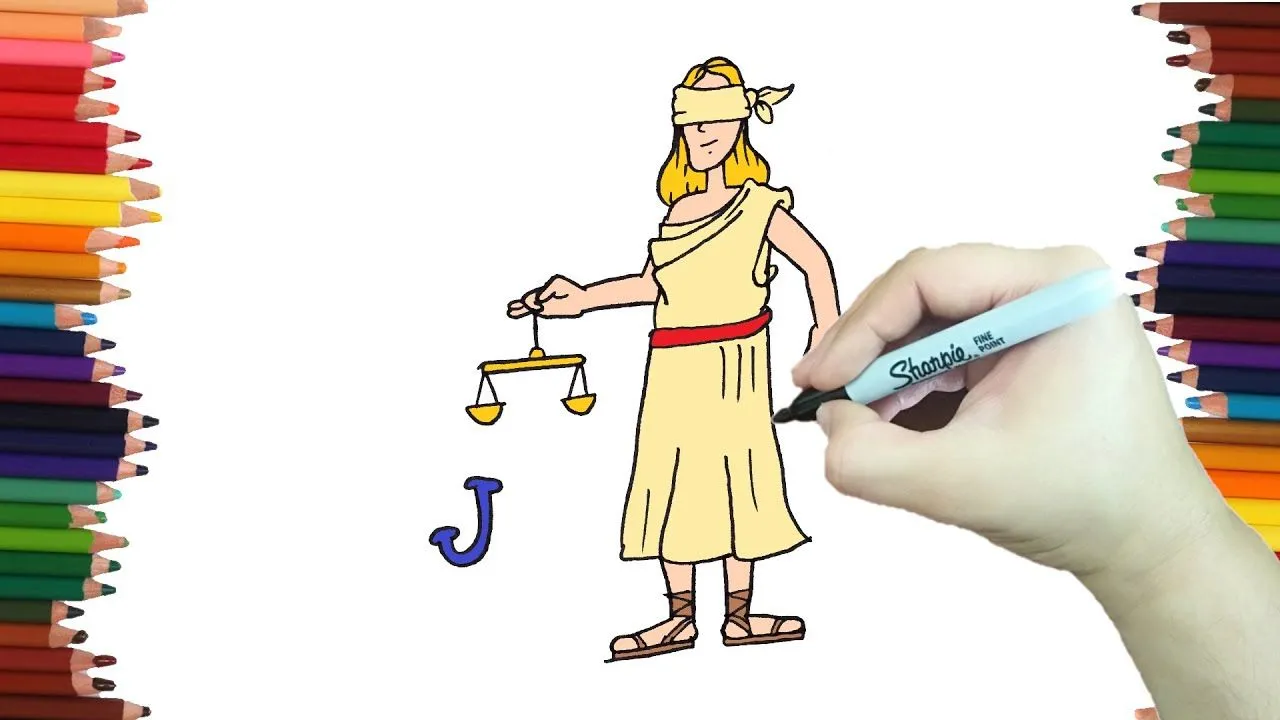 Como Dibujar la JUSTICIA - Dibujos con la letra J paso a paso y muy Fácil -  YouTube