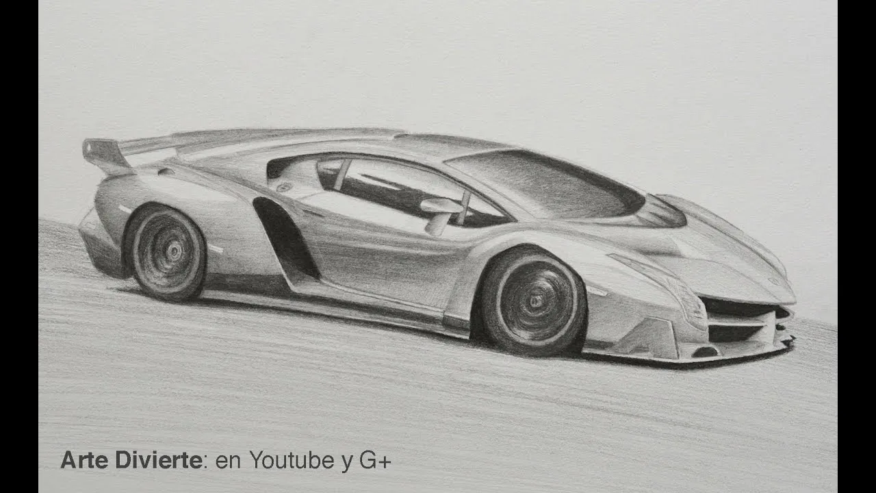 Cómo dibujar un Lamborghini Veneno - Arte Divierte. - YouTube