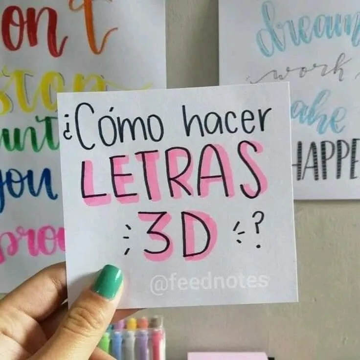 Cómo dibujar letras 3D a mano o en cartón. Descarga plantillas - 2023