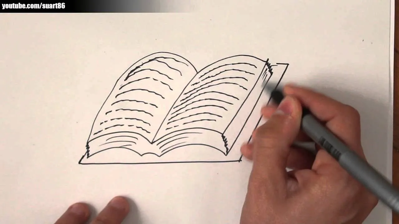 Como dibujar un libro - YouTube