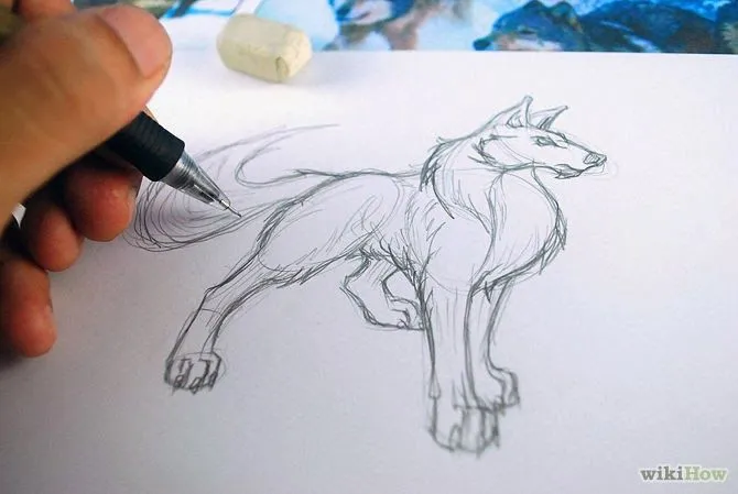 Como dibujar lobo anime: dibujo lobo anime