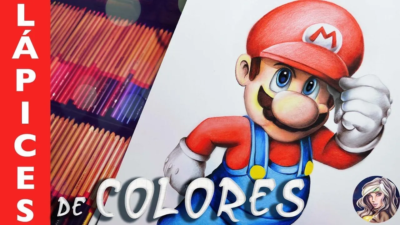 Cómo dibujar a Mario Bros (lápices de colores) - YouTube