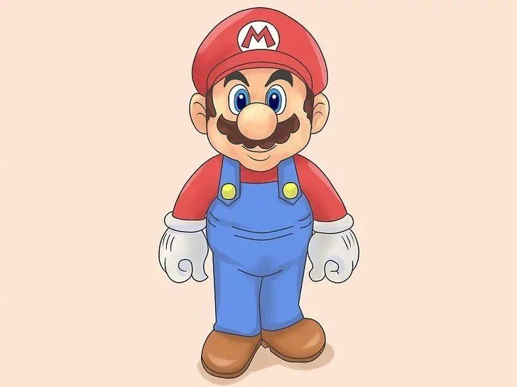 Dibujar Mario Bross paso a paso - Fácil es dibujar