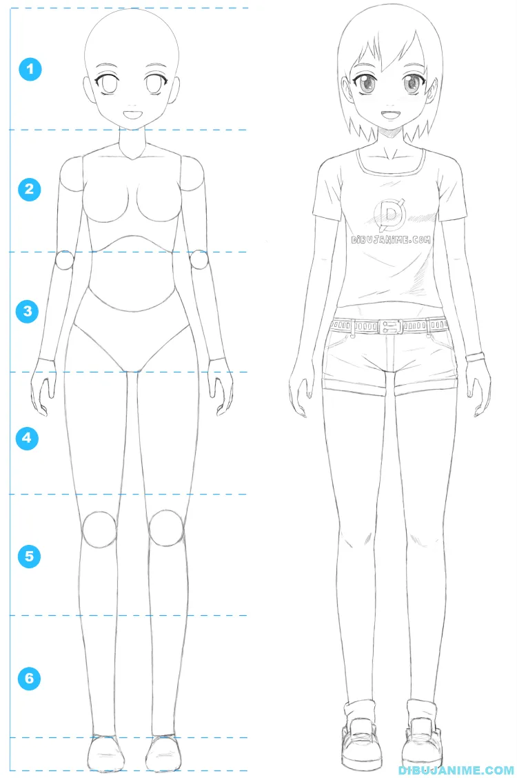 Como Dibujar El Cuerpo De Un Anime Paso A Paso Imagui 