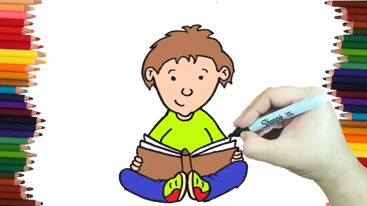 Como dibujar UN NIÑO LEYENDO paso a paso y MUY FACIL - Dibujos para  Colorear - YouTube