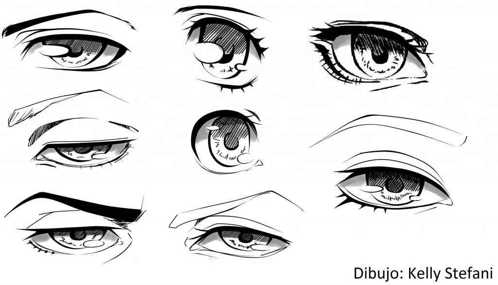 Dibujar Ojos Anime paso a paso. | IlustraIdeas