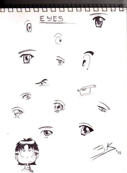 Cómo dibujar ojos estilo anime- Como Lo Hago