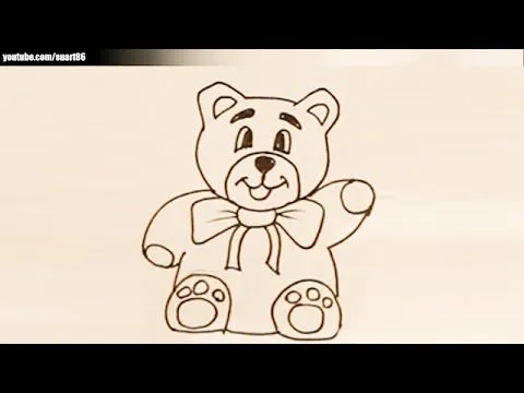 Como dibujar un osito tierno paso a paso - YouTube