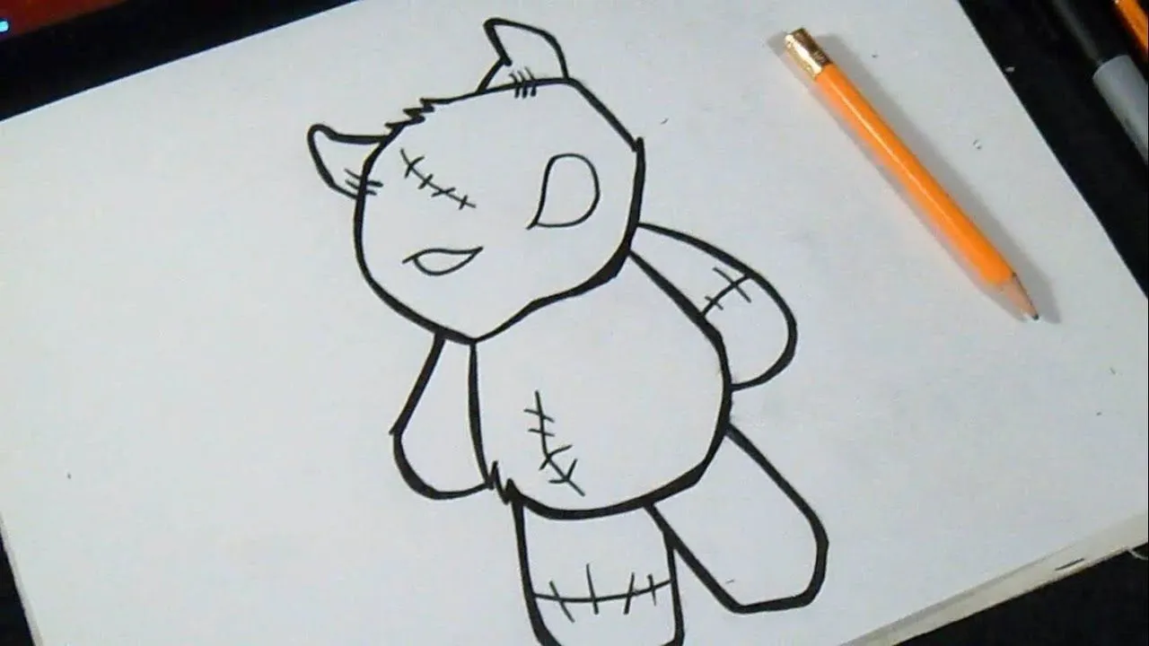 Cómo dibujar un Oso de Peluche (Graffiti) - YouTube