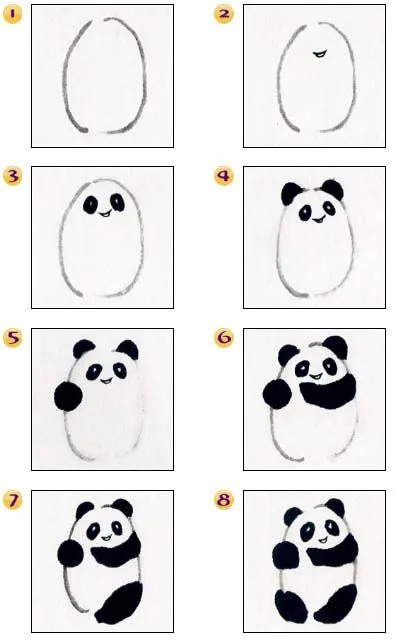 Osos panda para dibujos - Imagui