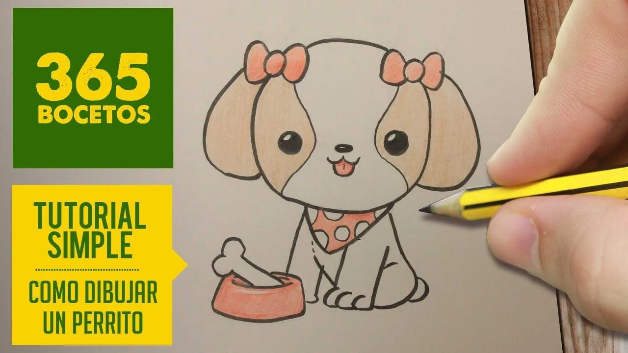 COMO DIBUJAR PERRITOS KAWAII PASO A PASO - Dibujos kawaii faciles ...