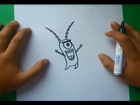 Como dibujar a Plankton paso a paso - Bob esponja | How to draw ...