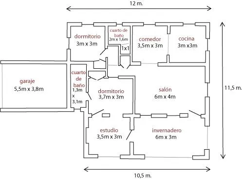 Dibujo de un plano de una casa - Imagui