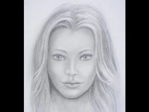 Como dibujar un rostro femenino a lapiz - Imagui