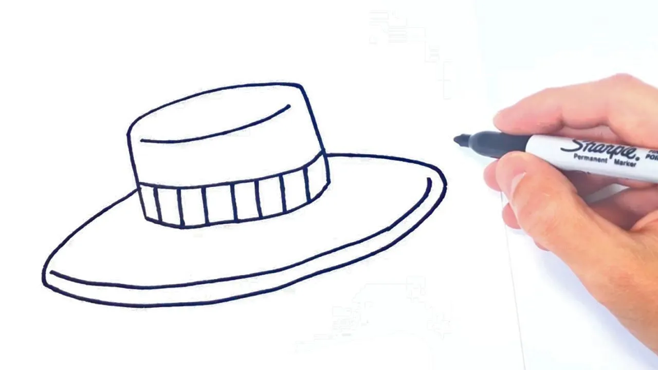 Cómo dibujar un Sombrero Paso a Paso | Dibujo de Sombrero - YouTube