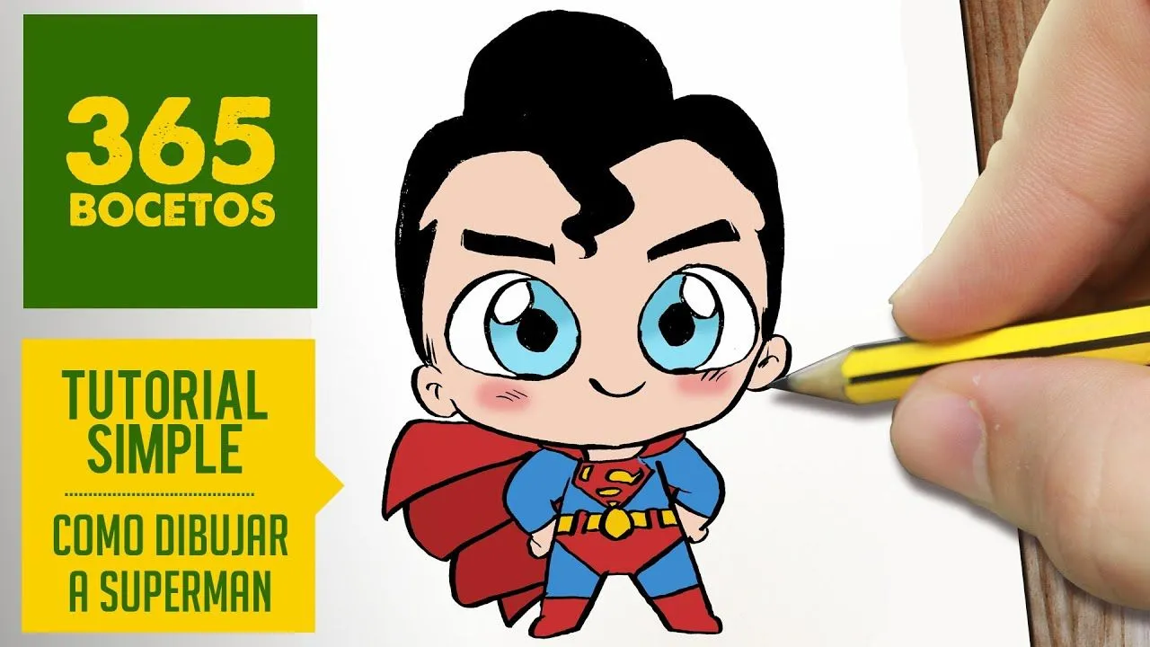 COMO DIBUJAR SUPERMAN KAWAII PASO A PASO - Kawaii facil - How to ...