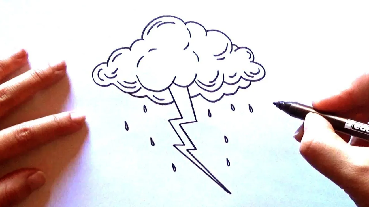 Cómo dibujar una TORMENTA - Dibujo de una tormenta - YouTube