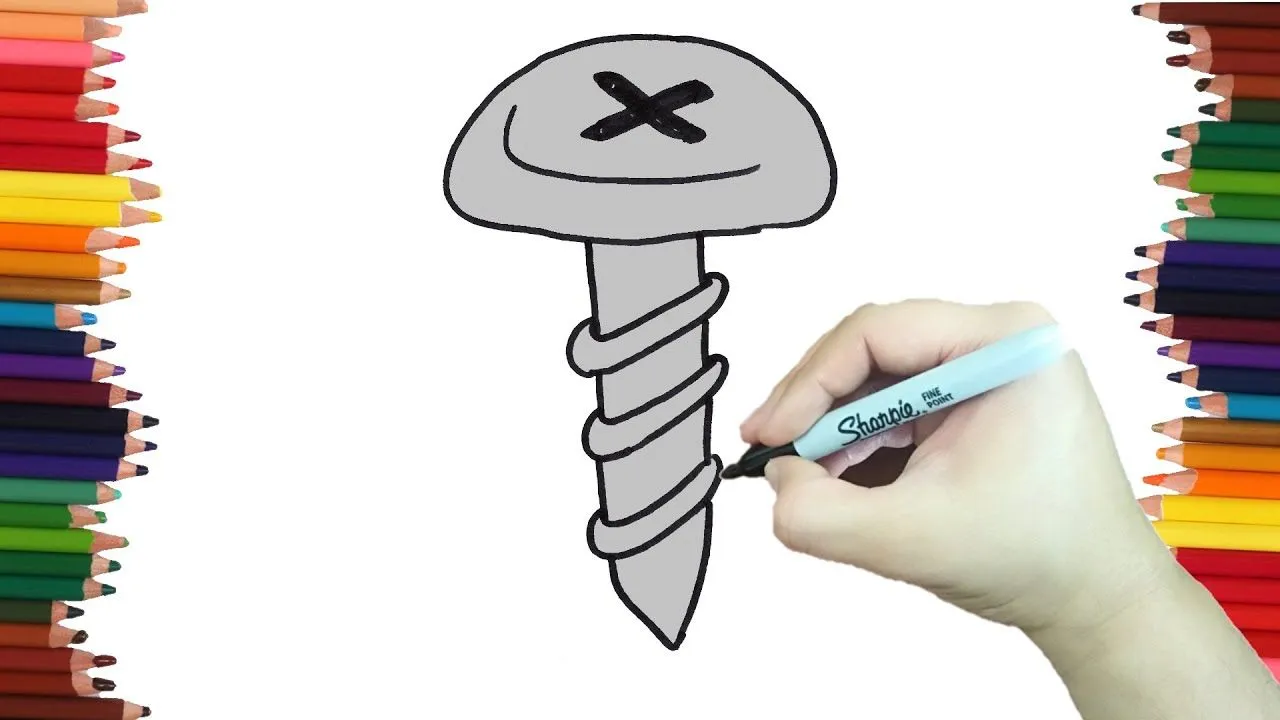 Como dibujar un tornillo | Dibujos faciles - YouTube