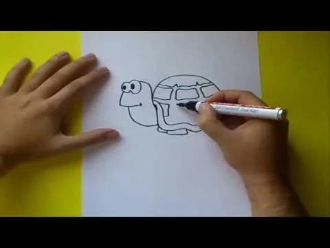 Como dibujar una tortuga paso a paso | How to draw a tortoise ...