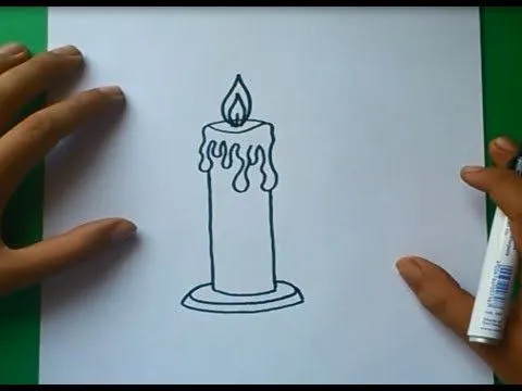 Como dibujar una vela paso a paso | How to draw a candle - YouTube