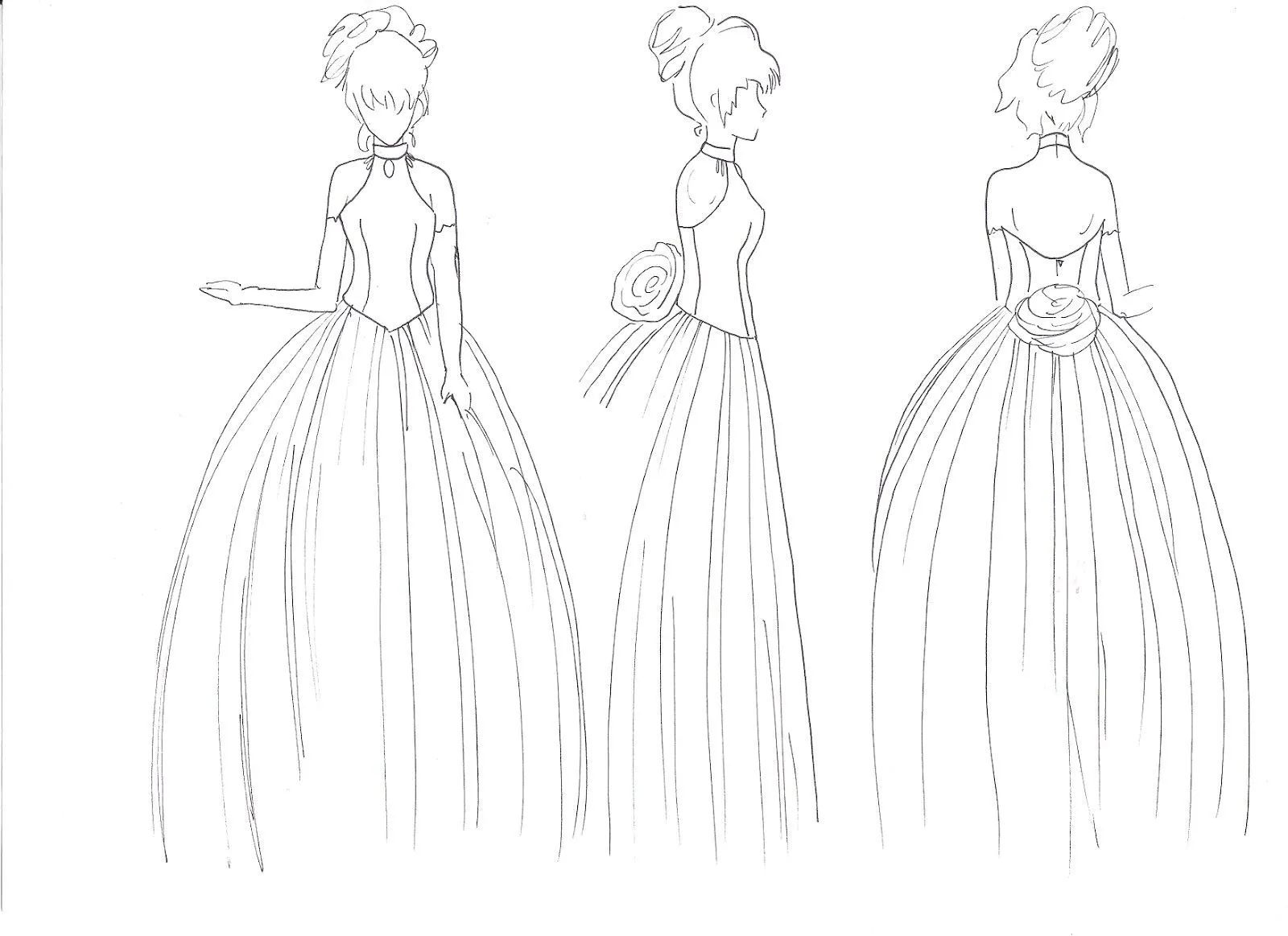 como dibujar vestido de princesa | trajes | Pinterest | Anime y ...