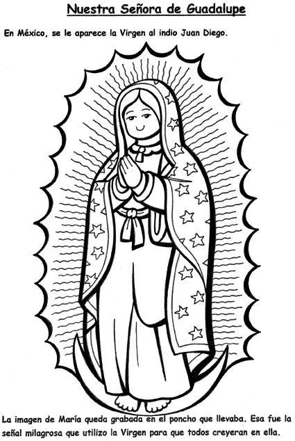 Imagen para colorear de la virgen de chiquinquira - Imagui