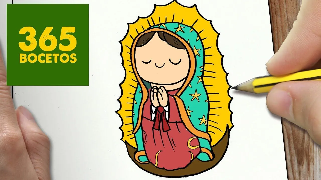 COMO DIBUJAR VIRGEN DE GUADALUPE KAWAII PASO A PASO - Dibujos ...