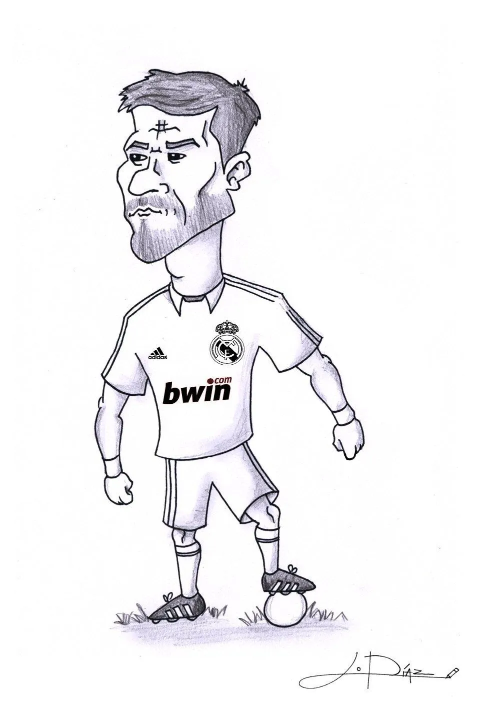 Dibujeando con Luis: Caricaturas _Real Madrid 2011