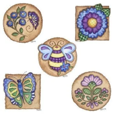 DIBUJITOS DE FLORES E INSECTOS PARA HACER DECOUPAGE : INFANTIL Y ...