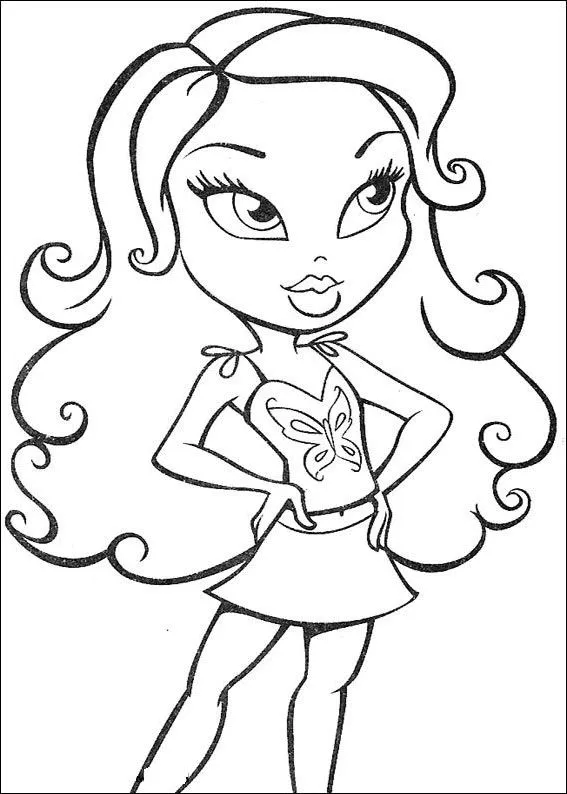 Dibujo 10 Bratz para colorear