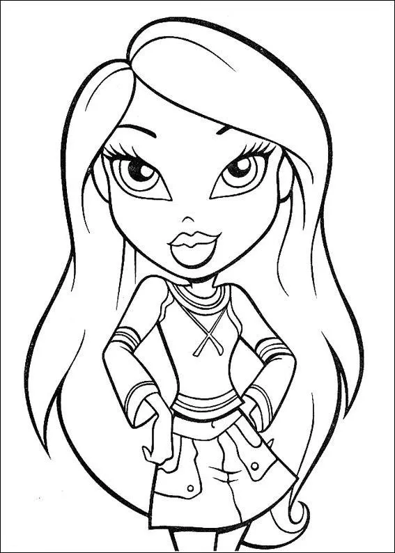 Dibujo 11 Bratz para colorear