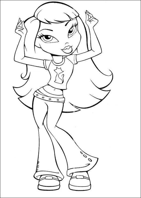 Dibujo 19 Bratz para colorear