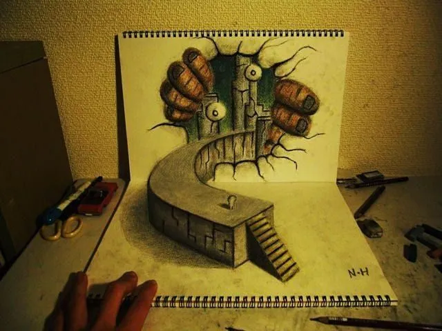 Dibujo en 3D paso a paso - Imagui