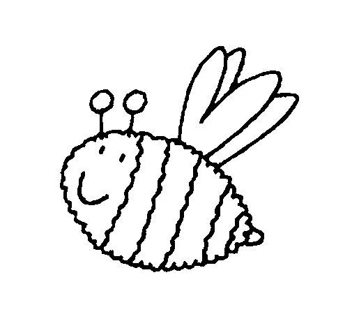Dibujo de Abeja 4 para Colorear - Dibujos.net