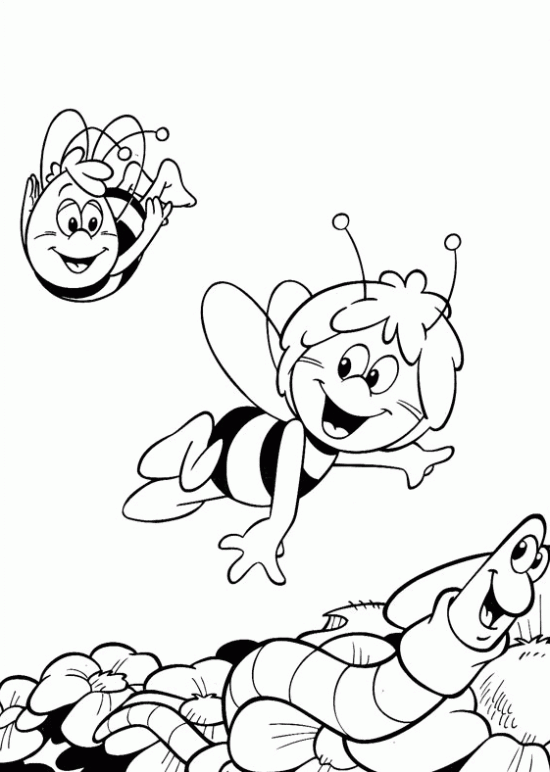 Dibujo de La abeja Maya para colorear. Dibujos infantiles de La ...