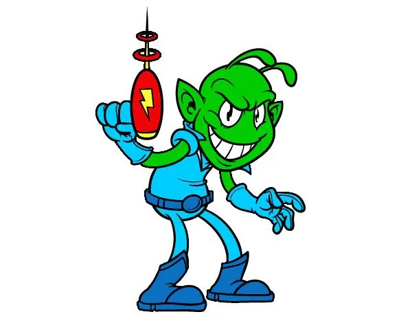 Dibujo de Alien con una arma pintado por Ornitorrin en Dibujos.net ...