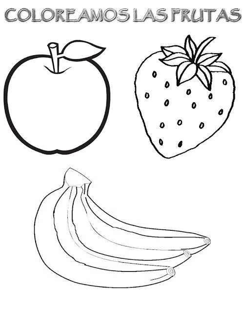 Dibujo de alimentos saludables para colorear - Imagui