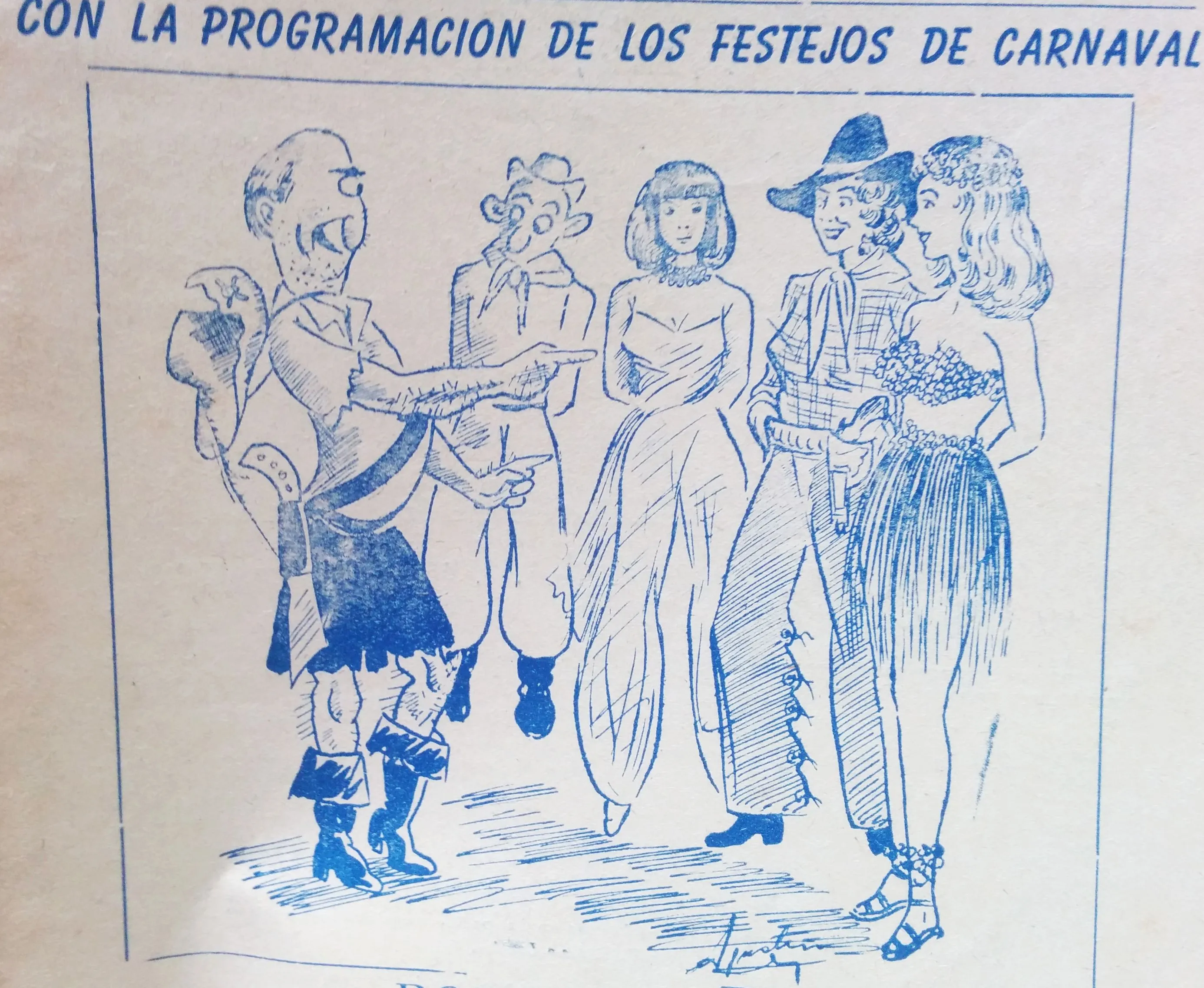 Dibujo alusivo a la celebración del Carnaval –