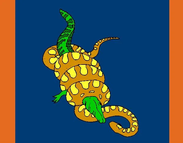 Dibujo de Anaconda y caimán pintado por Pingo en Dibujos.net el ...