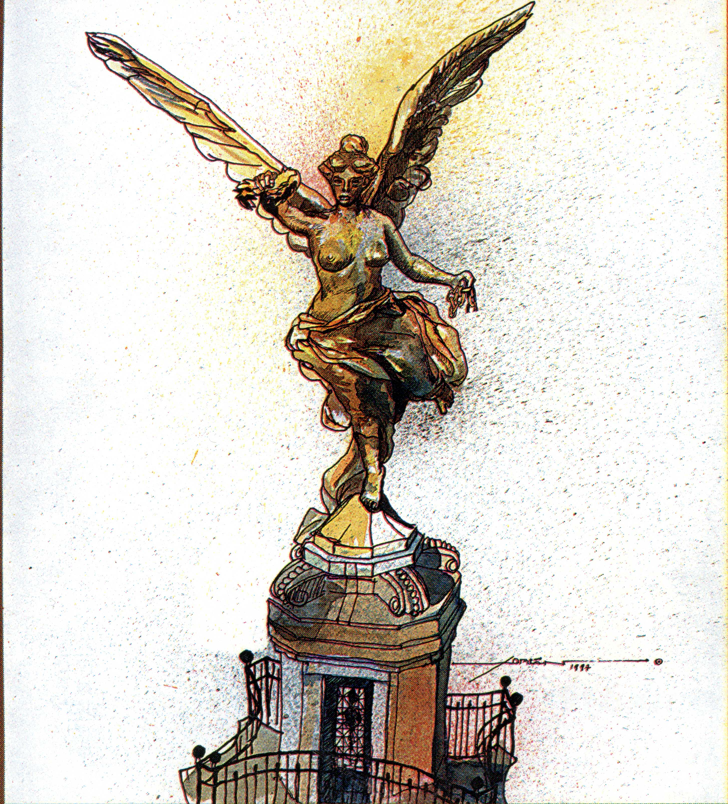 Dibujo del angel de la independencia - Imagui