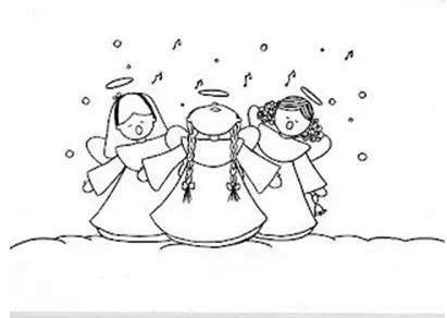 Dibujo de Angeles para navidad para colorear e imprimir gratis ... Dibujo de Angeles para navidad para colorear e imprimir gratis ...